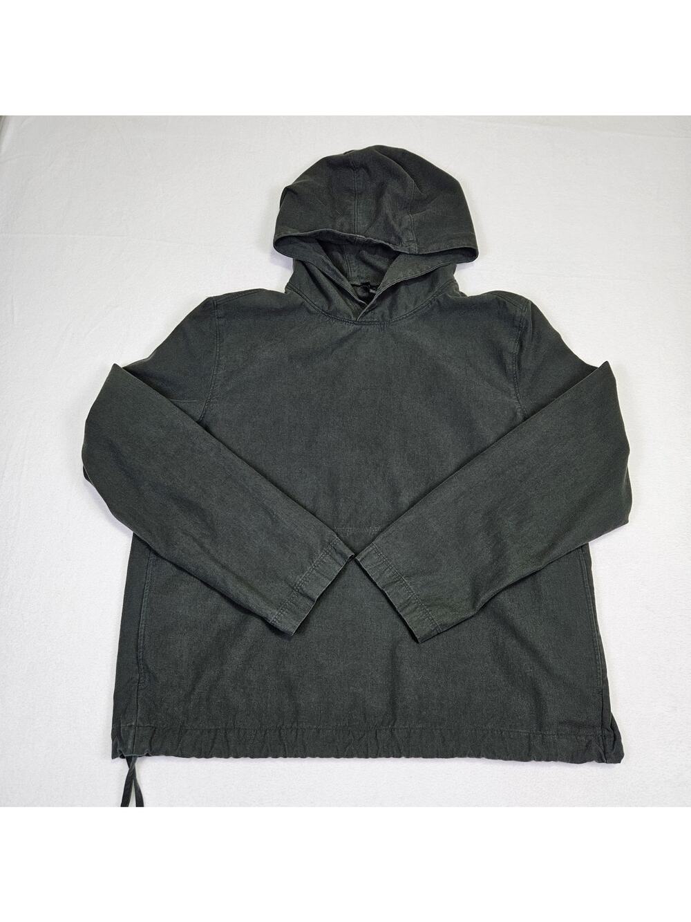 COS Canvas Pullover Hoodie Mens M Green Designer Casual Oversized Baggy Casual